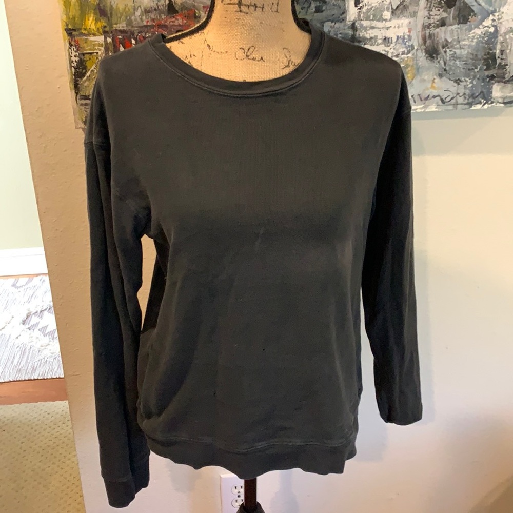 James Perse charcoal black sweatshirt. Size 2 but fits size 4-6
